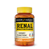 MASON NATURAL Renal Multivitamin : bouteille de caplets faciles à prendre pour le soutien quotidien.