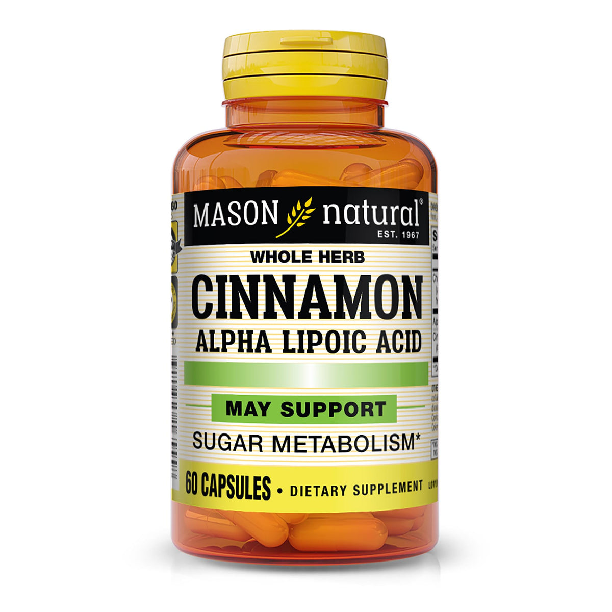 Mason Natural – bouteille de capsules, soutien quotidien au bien-être.