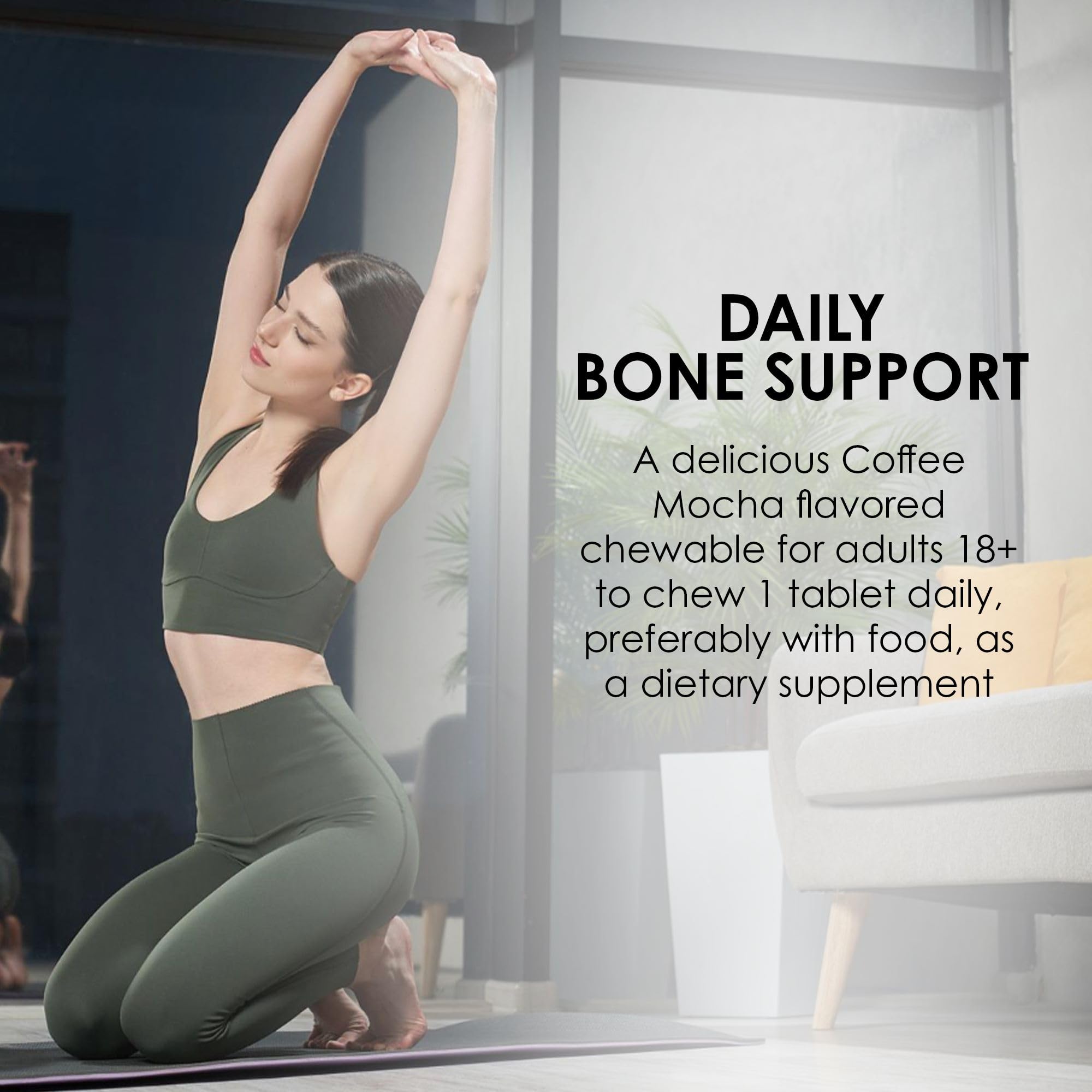 Étiquette nutrition Mason Natural affichant calcium et vitamine D3.