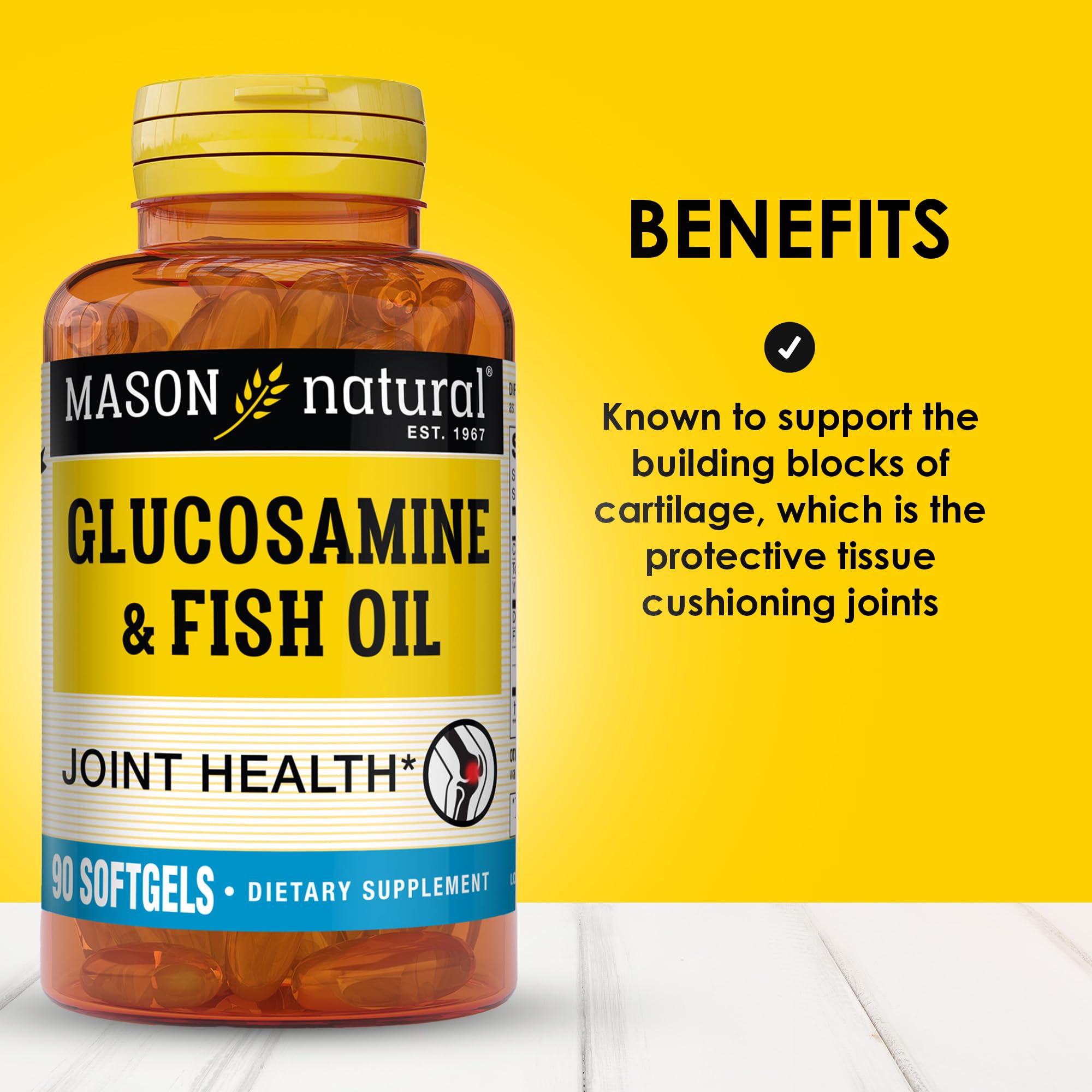 Capsules softgel Mason Natural faciles à avaler, pratique pour une utilisation quotidienne.