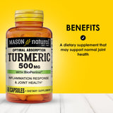 Mason Natural Curcuma: capsule en gros plan pour l’apport quotidien et la mobilité.