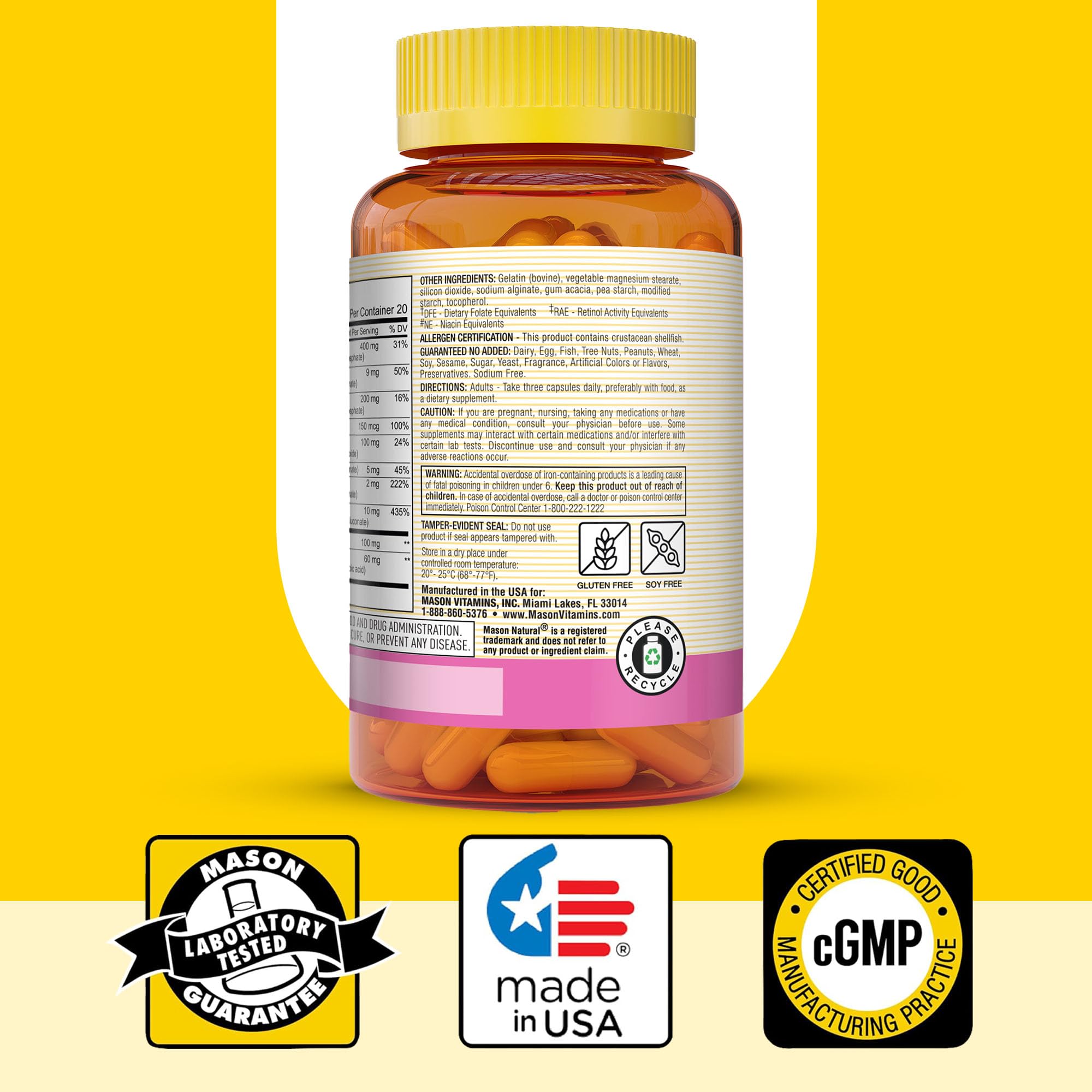 Mason Natural – emballage attestant d'une longue expérience.