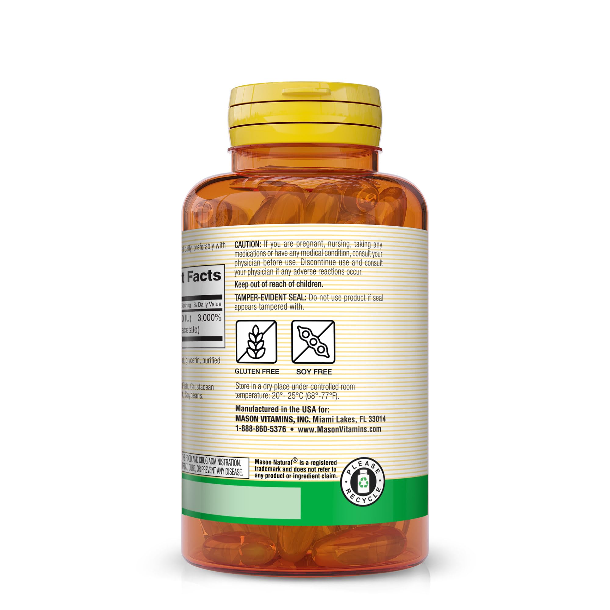 Mason Natural Etiquette - emballage clair avec ingrédients propres et transparents.