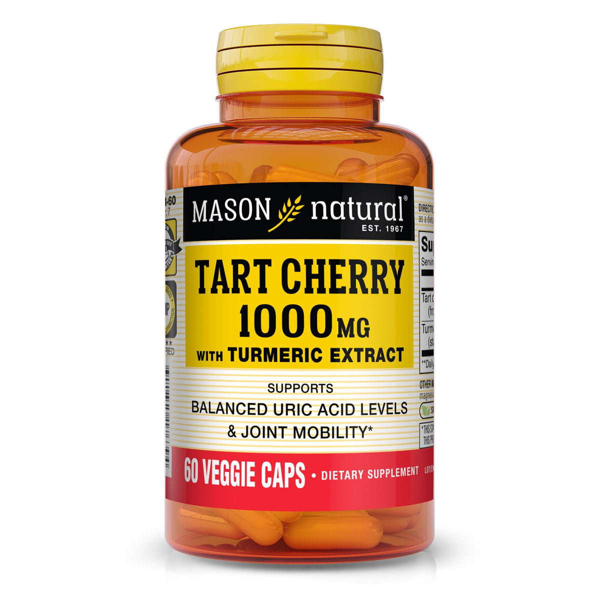 Mason Natural extrait cerise acide 1000mg - bouteille: soutien articulaire potentiel et naturel.