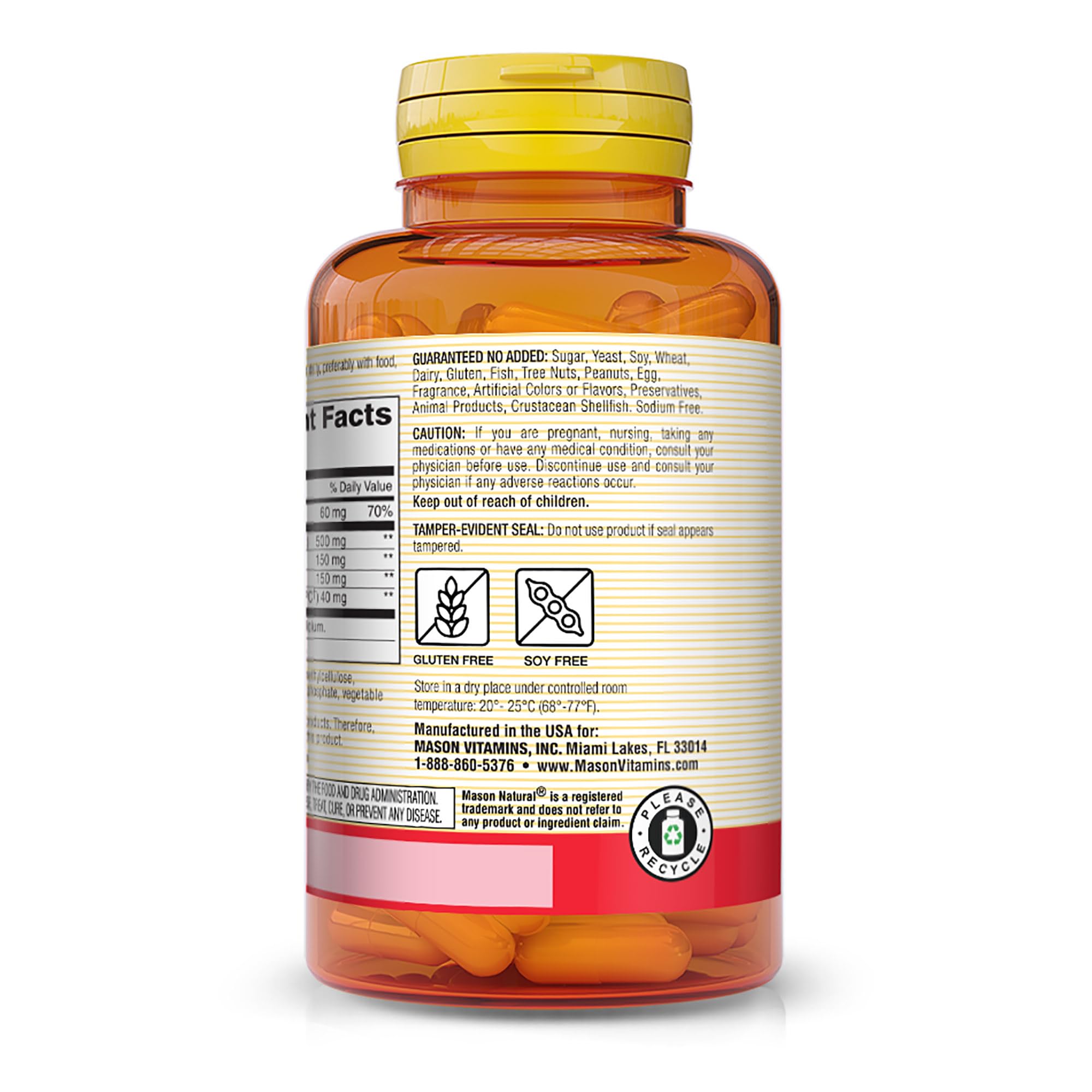 Mason Natural extrait graine céleri 150 mg – antioxydants naturels à intégrer.