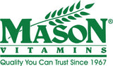 Étiquette Mason Natural – emballage clair et réutilisable avec 100 comprimés.