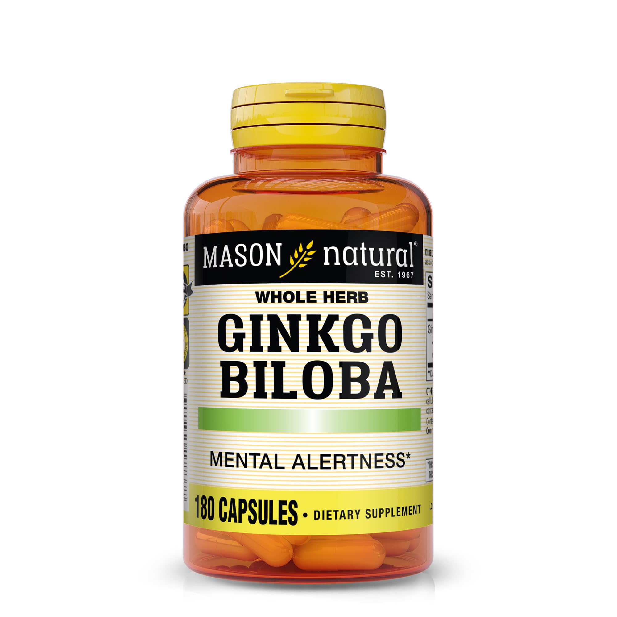 Boîte Mason Natural Ginkgo Biloba – présentation pratique pour routine quotidienne.