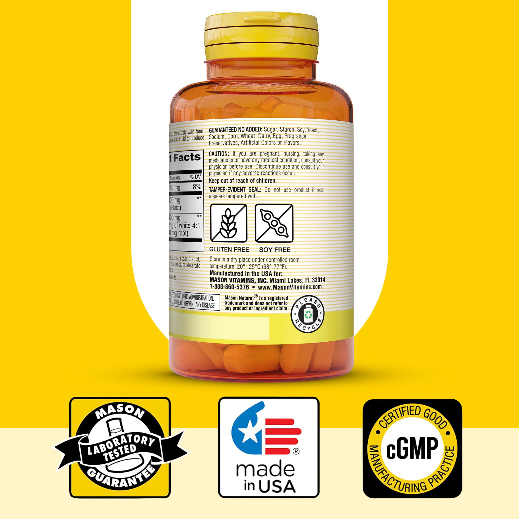 Mason Natural, comprimés pratiques, intégré facilement à la routine.