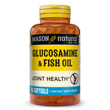 Mason Natural glucosamine et huile de poisson dans une bouteille, soutien potentiel des articulations.
