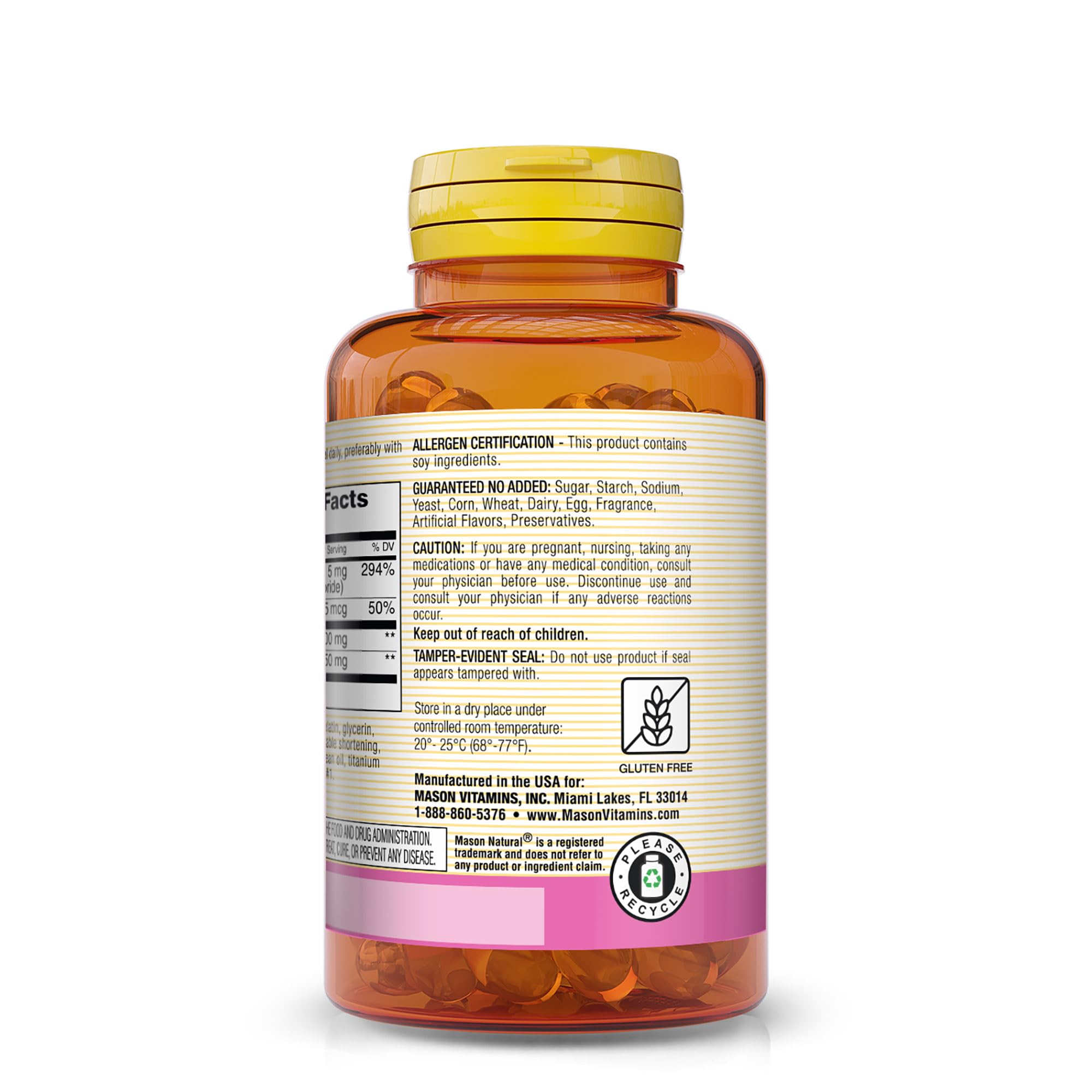 Mason Natural Lécithine — gélules molles faciles à avaler
