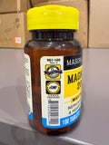Logo Mason Natural et étiquette claire du magnésium 200 mg.
