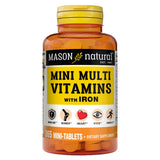 MASON NATURAL Mini Multivitamines avec fer — boîte vue de face, soutien quotidien possible.