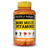 Mason Natural Mini Multivitamines sur l'emballage, pratique pour démarrer votre journée équilibrée.
