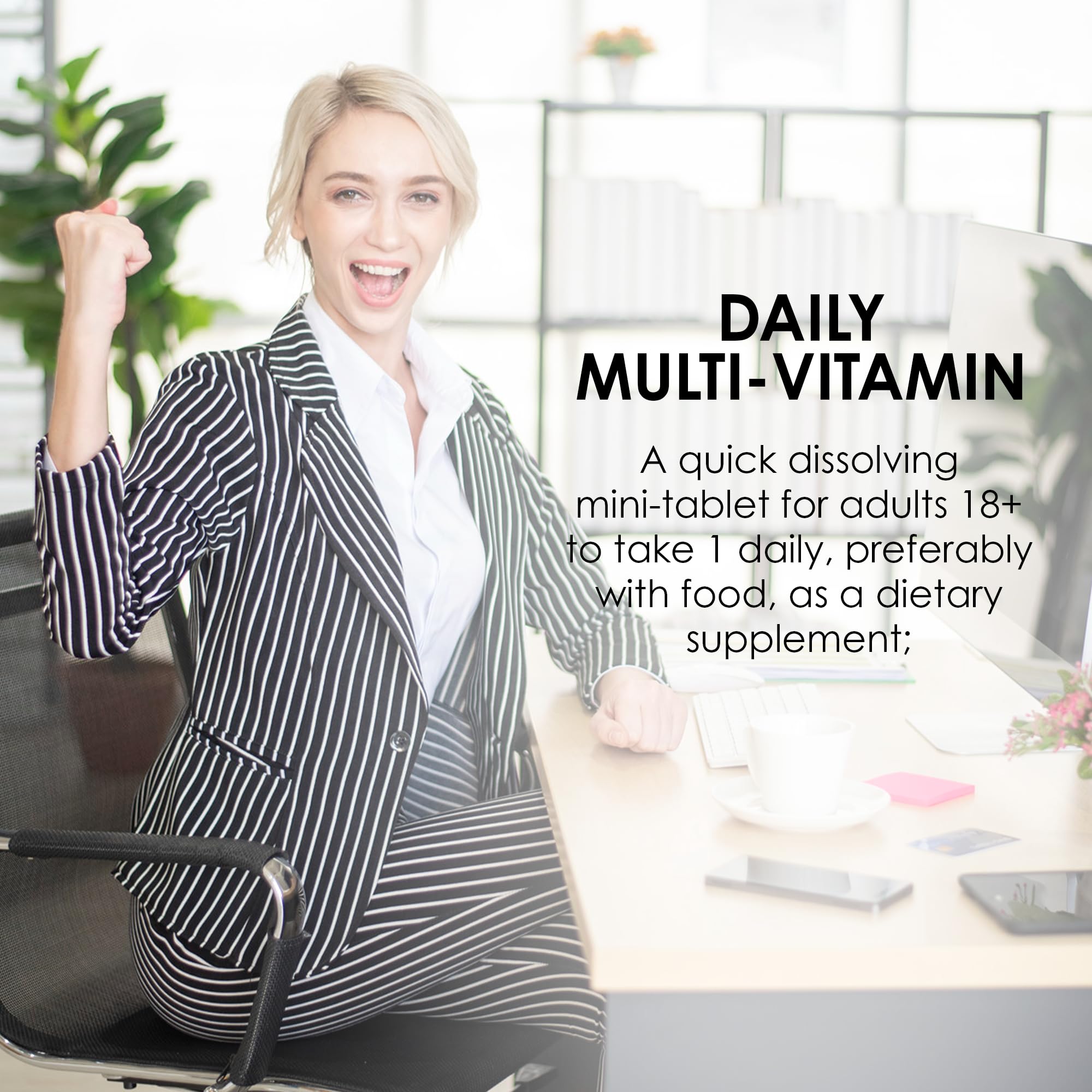 Tablettes Mason Natural Mini Multivitamines facilitent l'apport quotidien.