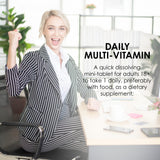 Tablettes Mason Natural Mini Multivitamines facilitent l'apport quotidien.