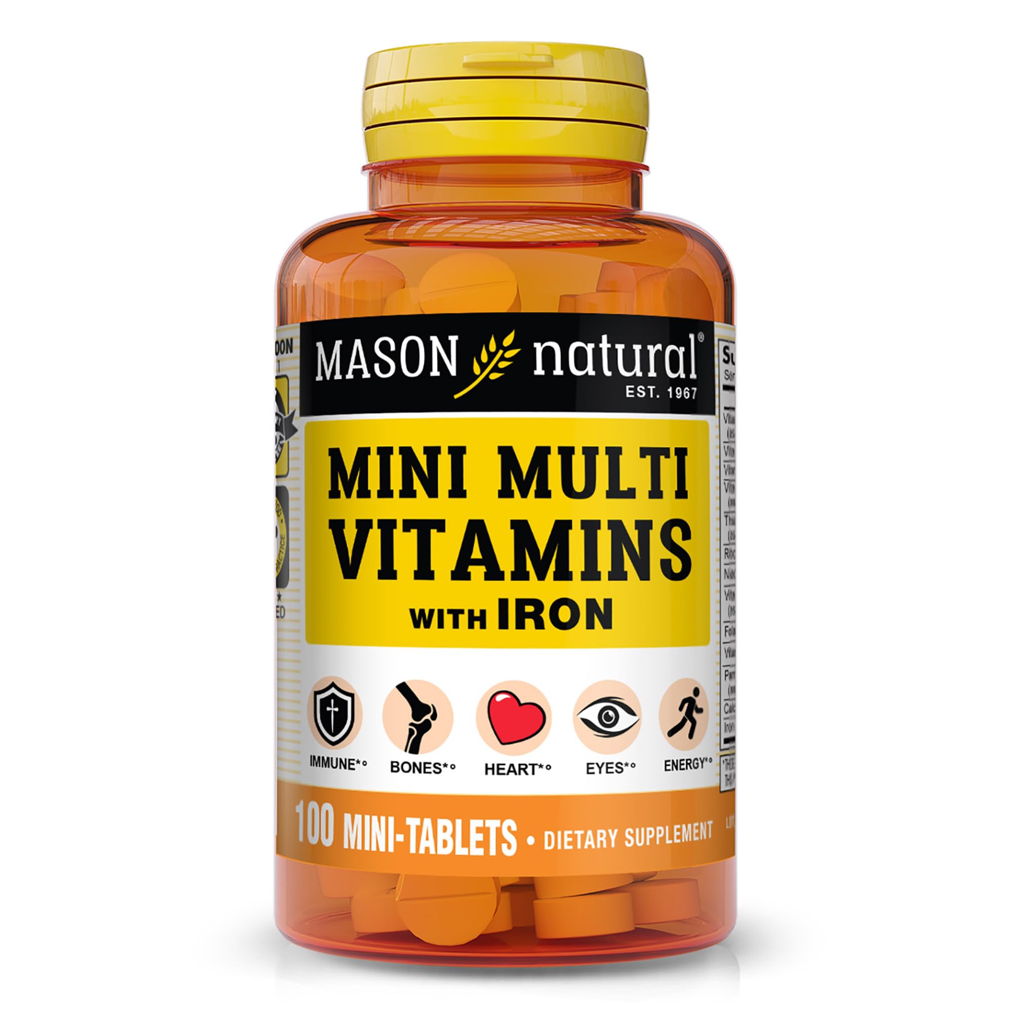 MASON NATURAL multi-mini-quotidiens-fer-bouteille: prise facile et pratique au quotidien.