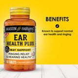 Mason Natural Ear Health Plus — capsules visibles, faciles à avaler.