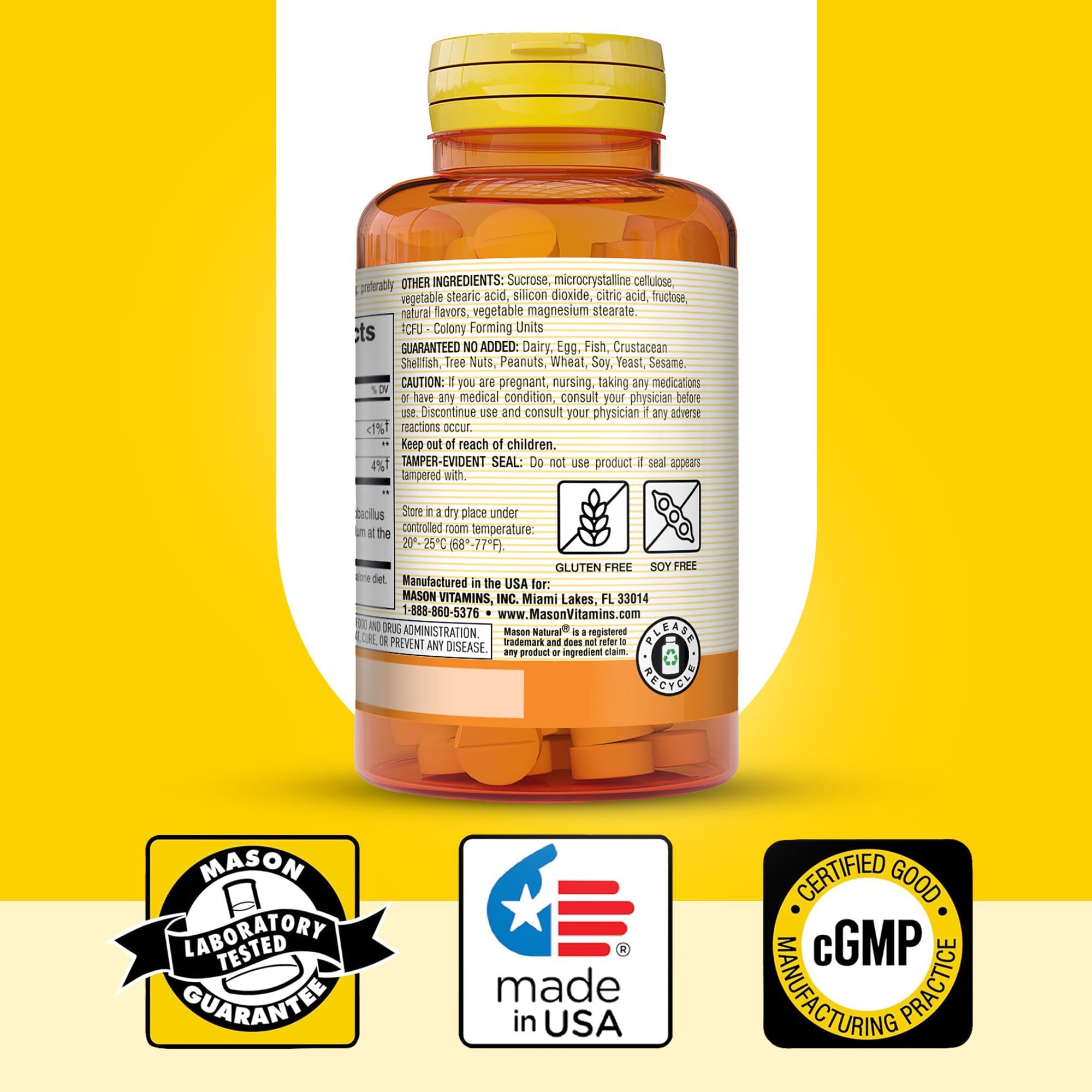 Plus de 50 ans d’expertise Mason Natural et contrôles CGMP.