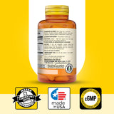Logo et étiquettes Mason Natural démontrant le contrôle qualité et les standards cGMP.