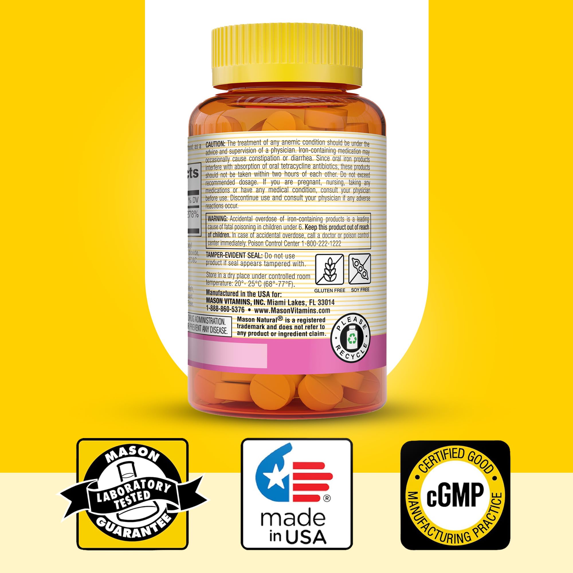 Bouteille Mason Natural ouverte facilitant le dosage et l’accès rapide.