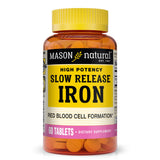 Mason Natural sulfate de fer 50 mg, bouteille prête à l'emploi pour le quotidien.