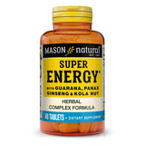 Mason Natural Super Énergie – emballage clair et naturel promettant une énergie durable