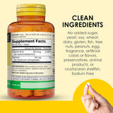 Mason Natural vitamine B12 50 mcg avec calcium – énergie naturelle lors de journées actives.
