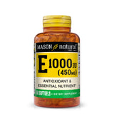 Mason Natural Vitamine E - bouteille et gélules pour le soutien cellulaire quotidien.