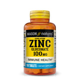 Mason Natural Zinc 100 mg, tablettes dans la boîte, soutien immunitaire potentiel.