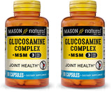 Bouteille Mason Natural Glucosamine Complexe MSM avec mobilité potentielle.