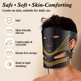 Masque lumière violet visage et cou, couverture 2 en 1.