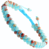 MASSIVE BEADS bracelet double couche en jaspe impérial rose, idéal pour la méditation.