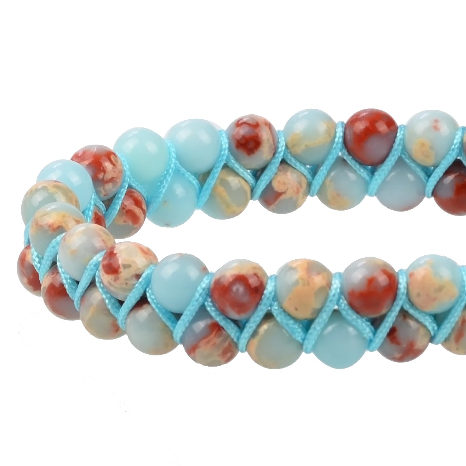 MASSIVE BEADS bracelet en jaspe impérial, accessoire de yoga et bien-être.