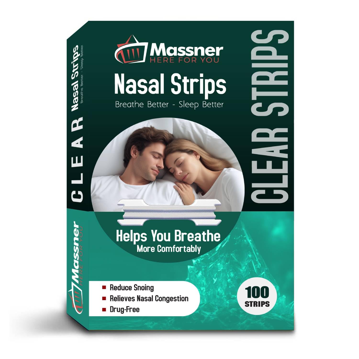 Massner – bandes-nasales-claires, amélioration de la respiration nocturne sans gêner le visage.