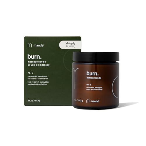 Maude Burn No.3 – bougie massage hydratante fondue en huile légère pour peau douce.