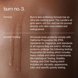 Maude Burn No.3 – étape de brûlage et extinction pour libérer l huile.