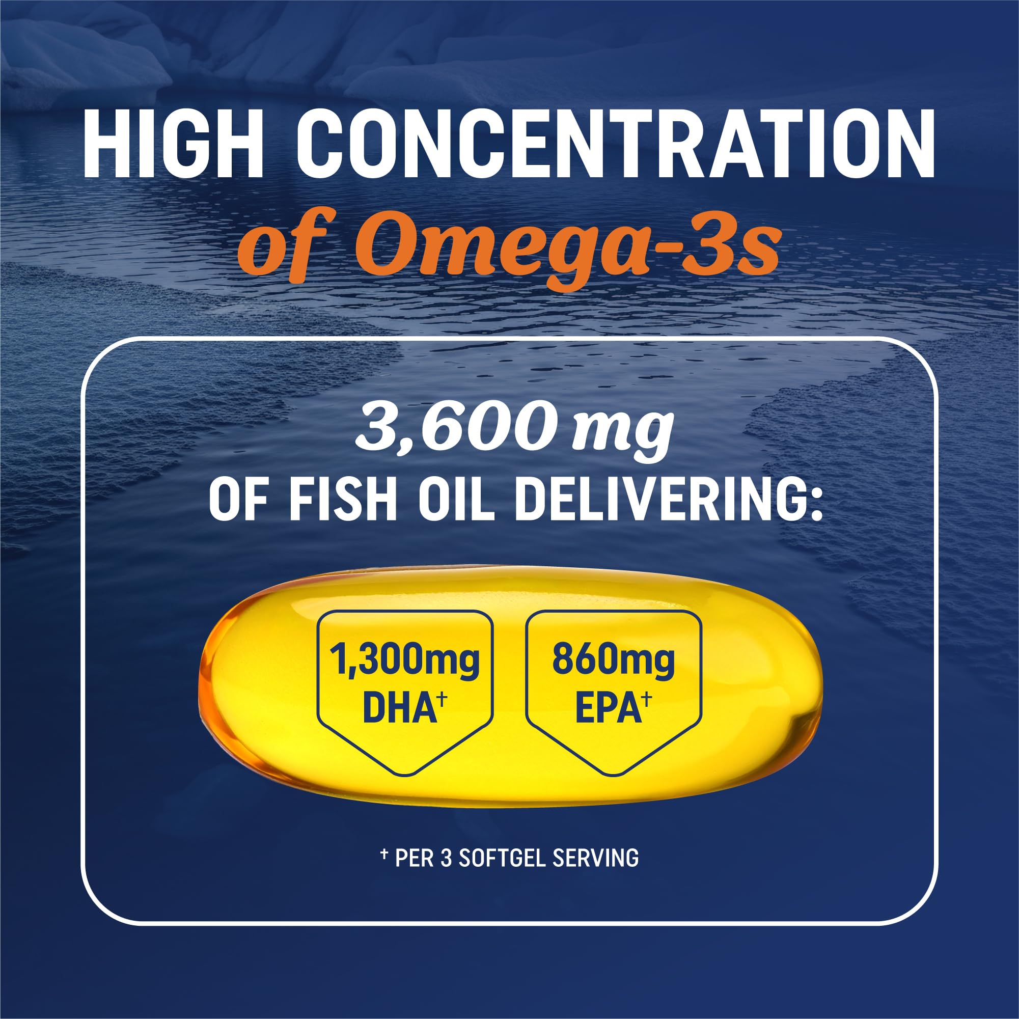 MAV NUTRITION DHA EPA Omega-3: 1300 mg EPA, 860 mg DHA, formulation puissante.