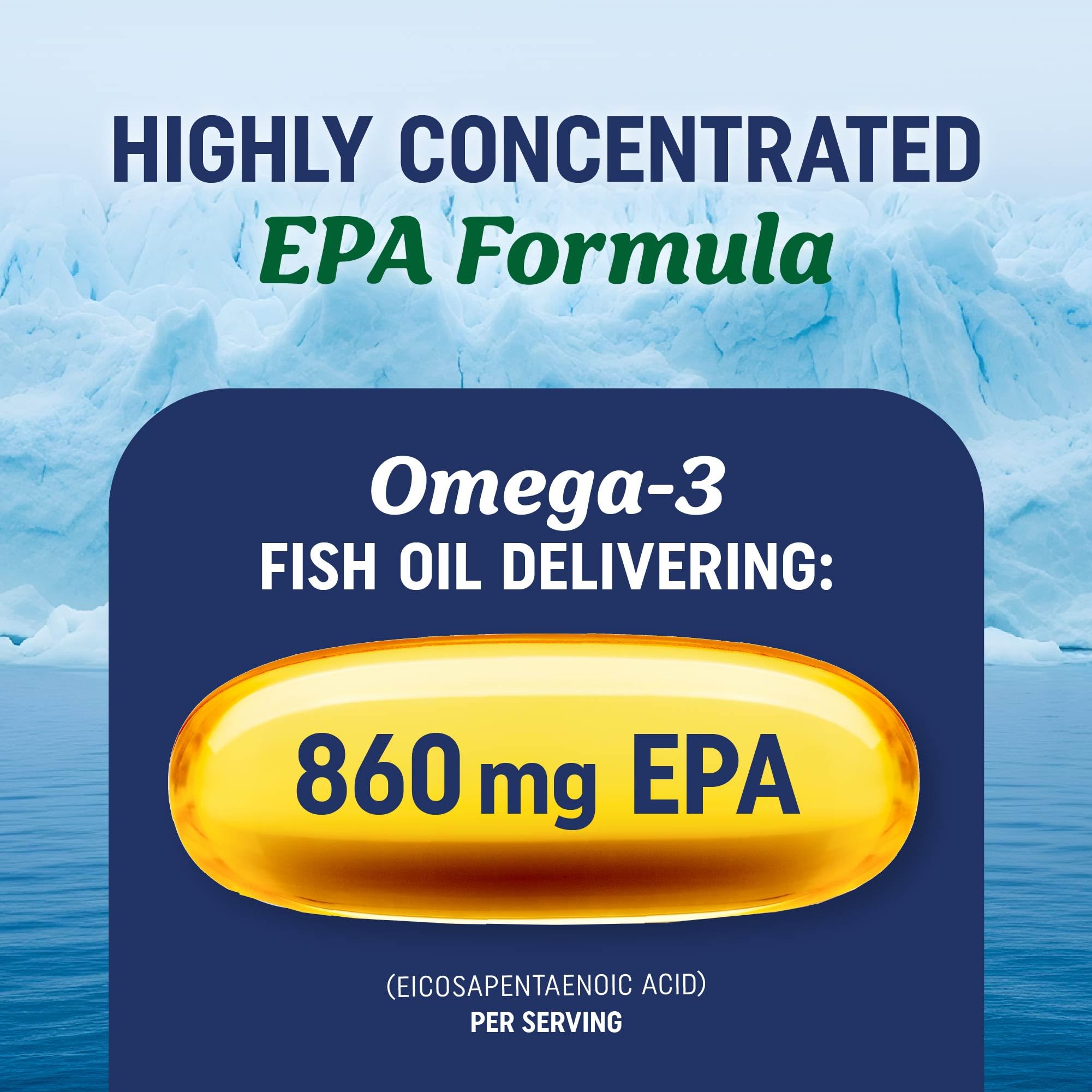 Capsules citron MAV Nutrition EPA Ultra, faciles à avaler et au goût frais.