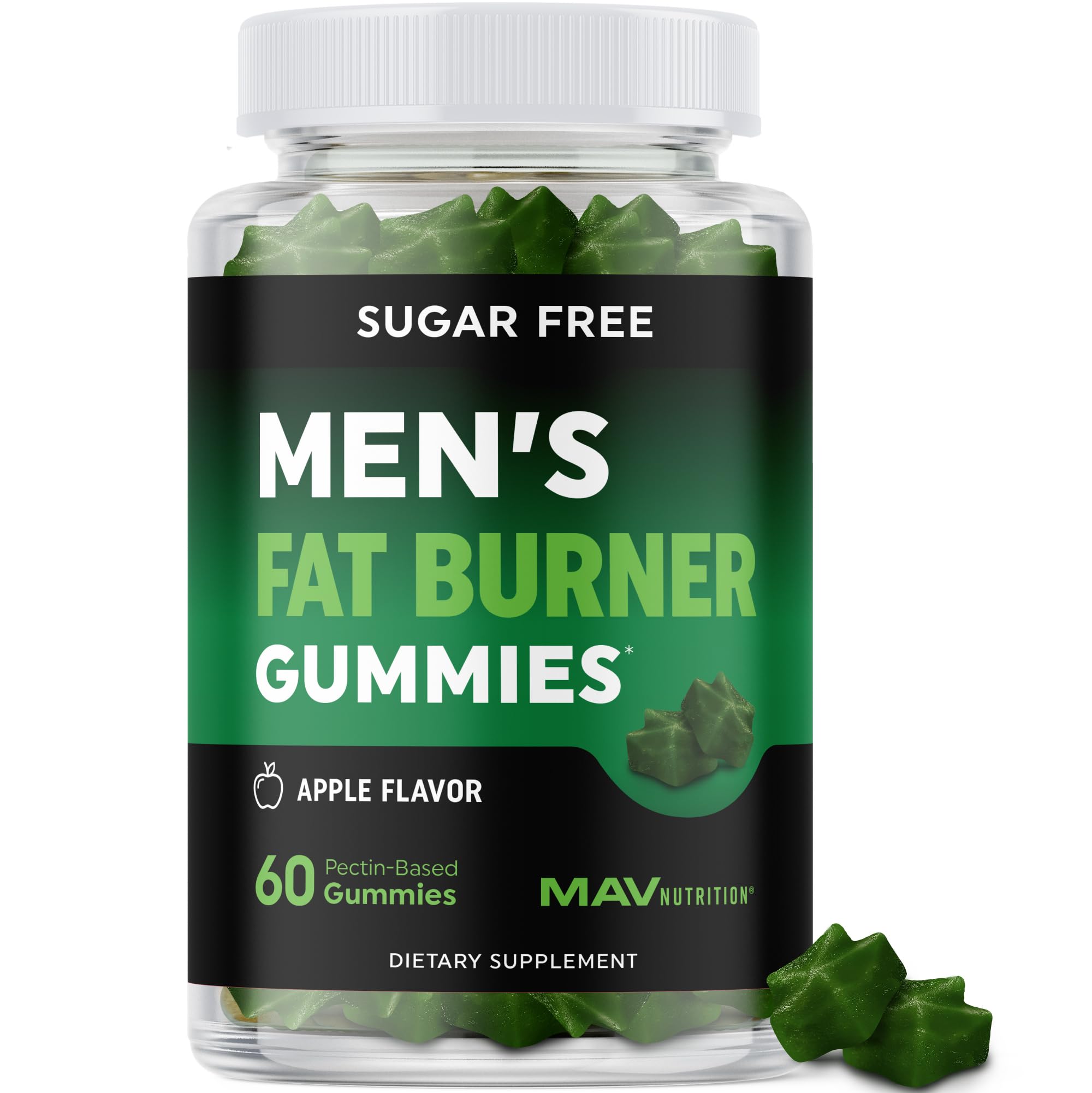 Gommes MAV NUTRITION brûle-graisses pour homme, format pratique à emporter.