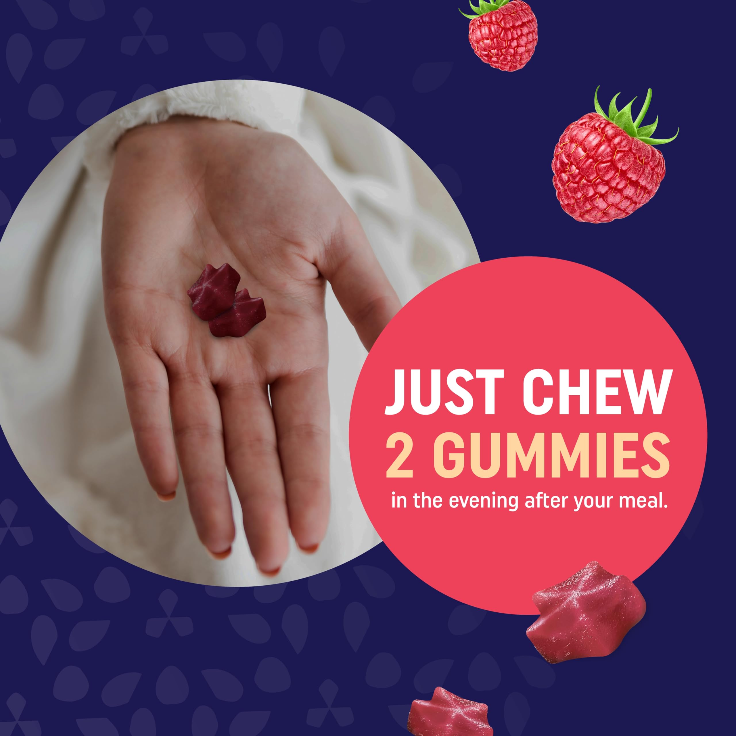 Gommes MAV Nutrition utilisées quotidiennement, soutien discret au sommeil et à la gestion du poids.