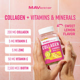 Gommes MAV Nutrition peau lumineuse et hydratée.