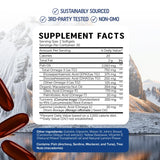 Mélange oméga et curcumine MAV NUTRITION, formulation riche et équilibrée.