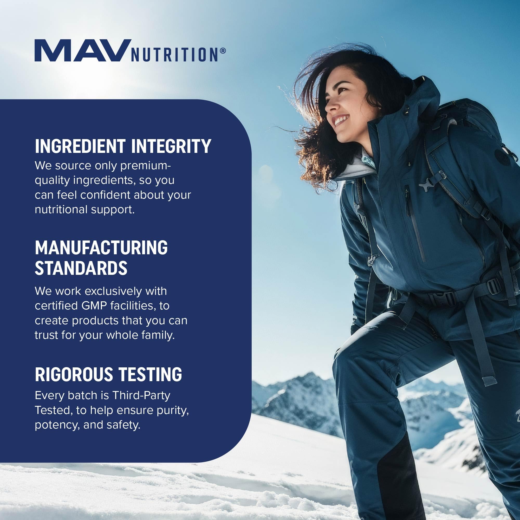 MAV NUTRITION non-OGM et source durable, respectueux de l’environnement.