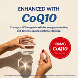 MAV NUTRITION Omega3 CoQ10 – étiquette sans OGM et traçabilité de qualité.