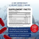 MAV NUTRITION Omega3 CoQ10 – étiquette lisible et engagement qualité.