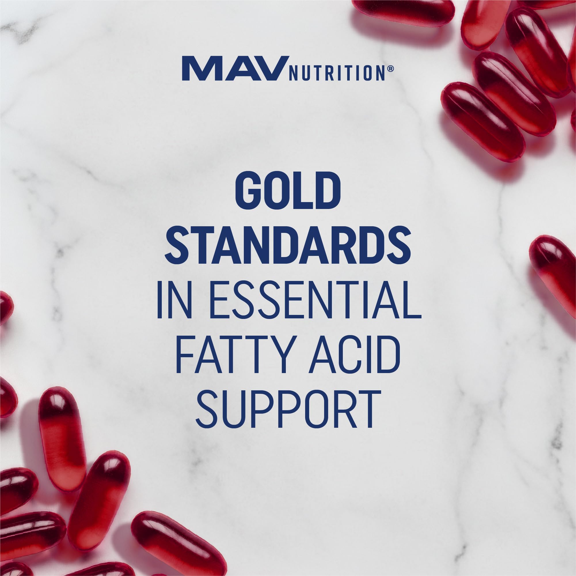 MAV NUTRITION Omega3 CoQ10 – impression de durabilité et de contrôle de qualité.