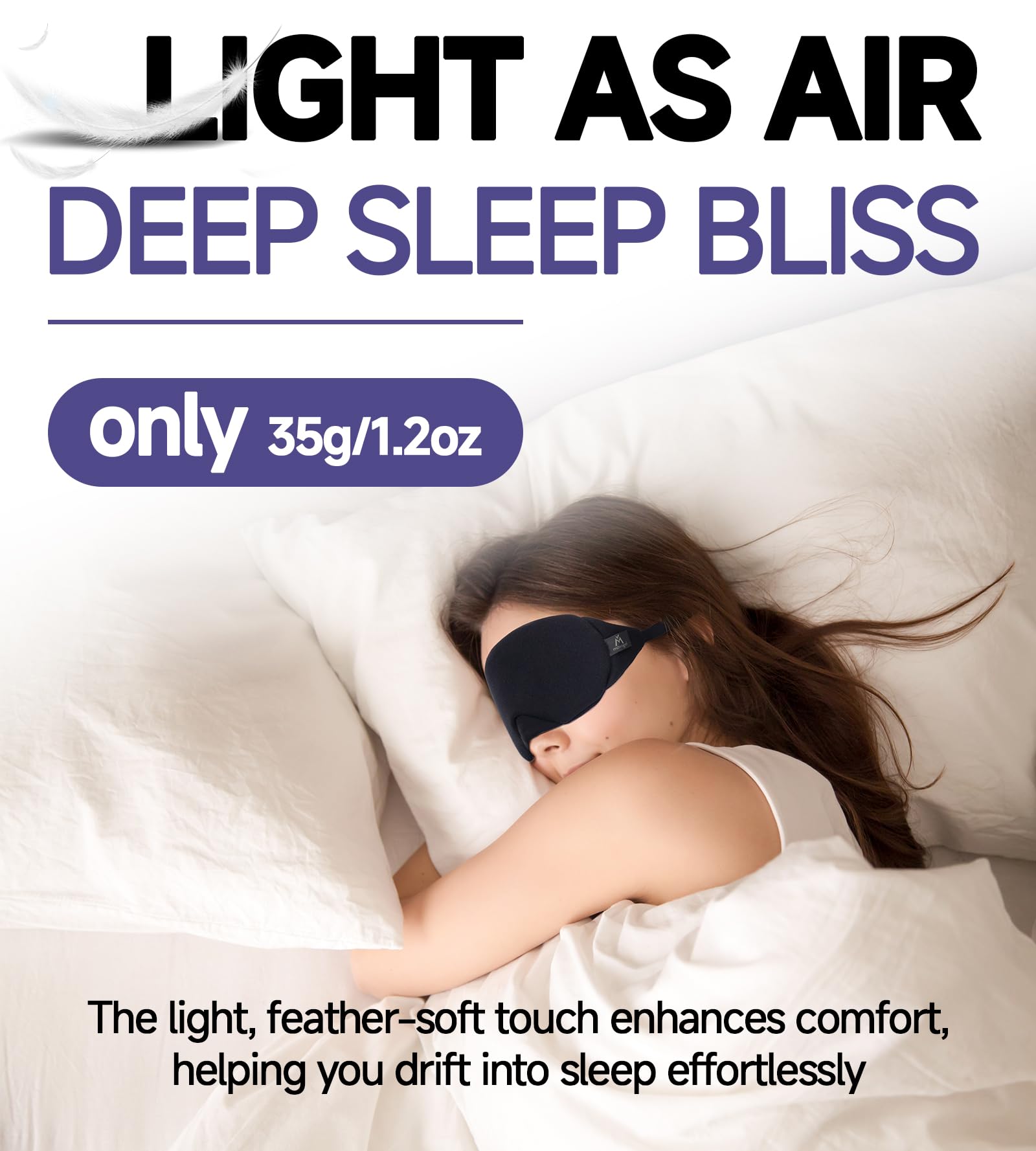 Masque Mavogel bloque la lumière autour du nez, favorisant un sommeil plus profond.