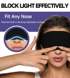 Masque yeux coton Mavogel au design ergonomique pour ajustement précis et confort nocturne.