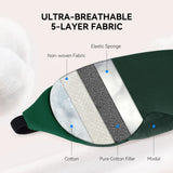 Masque yeux Mavogel coton respirant marron pour confort nocturne