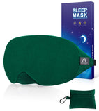 Masque yeux Mavogel coton respirant vert pour sommeil calme